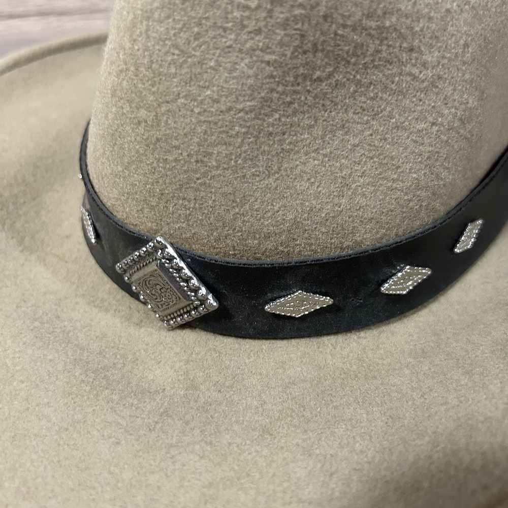 Silverado Beige Cowboy Hat Size 6  7/8 (Small) 100% Wool Western Rodeo - Picture 3 of 8